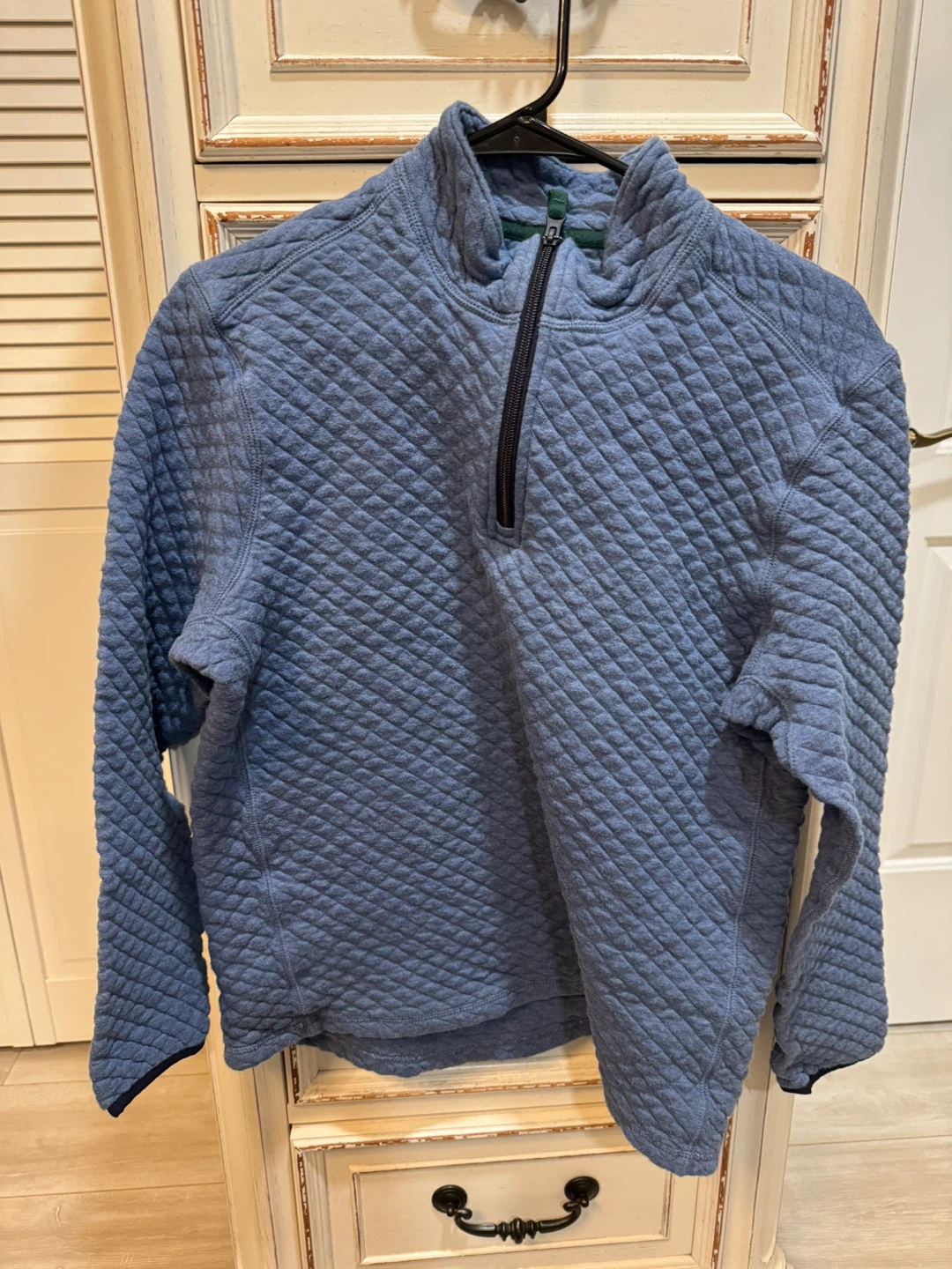 J. Crew Authentic Fleece Quilted Pullover Sweatshirt