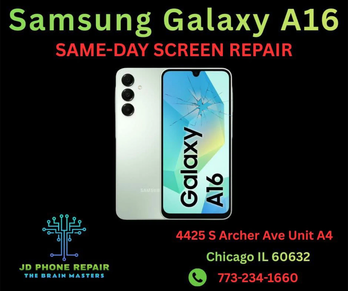 Samsung Galaxy A16 screen repair