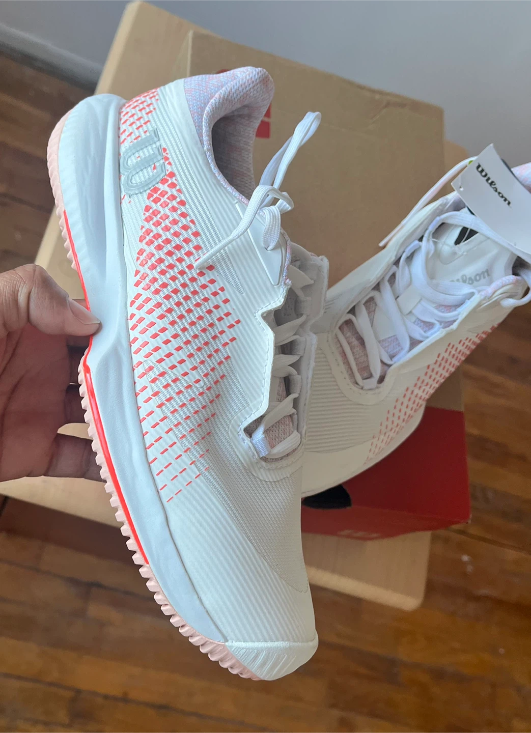Wilson Kaos Swift 1.5 Women's Tennis Shoes White Red Blue US 9 - photo 4
