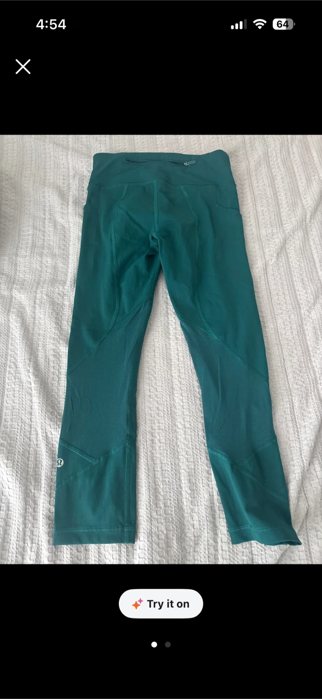 Lululemon Teal Cropped Leggings