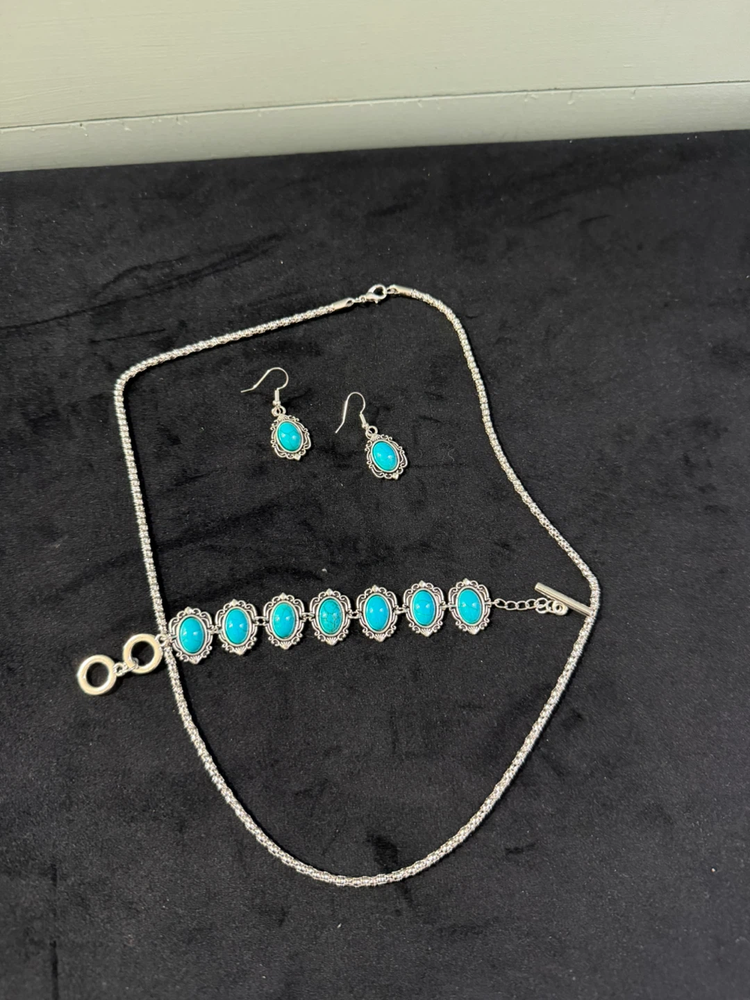 Turquoise Necklace and Earring Set