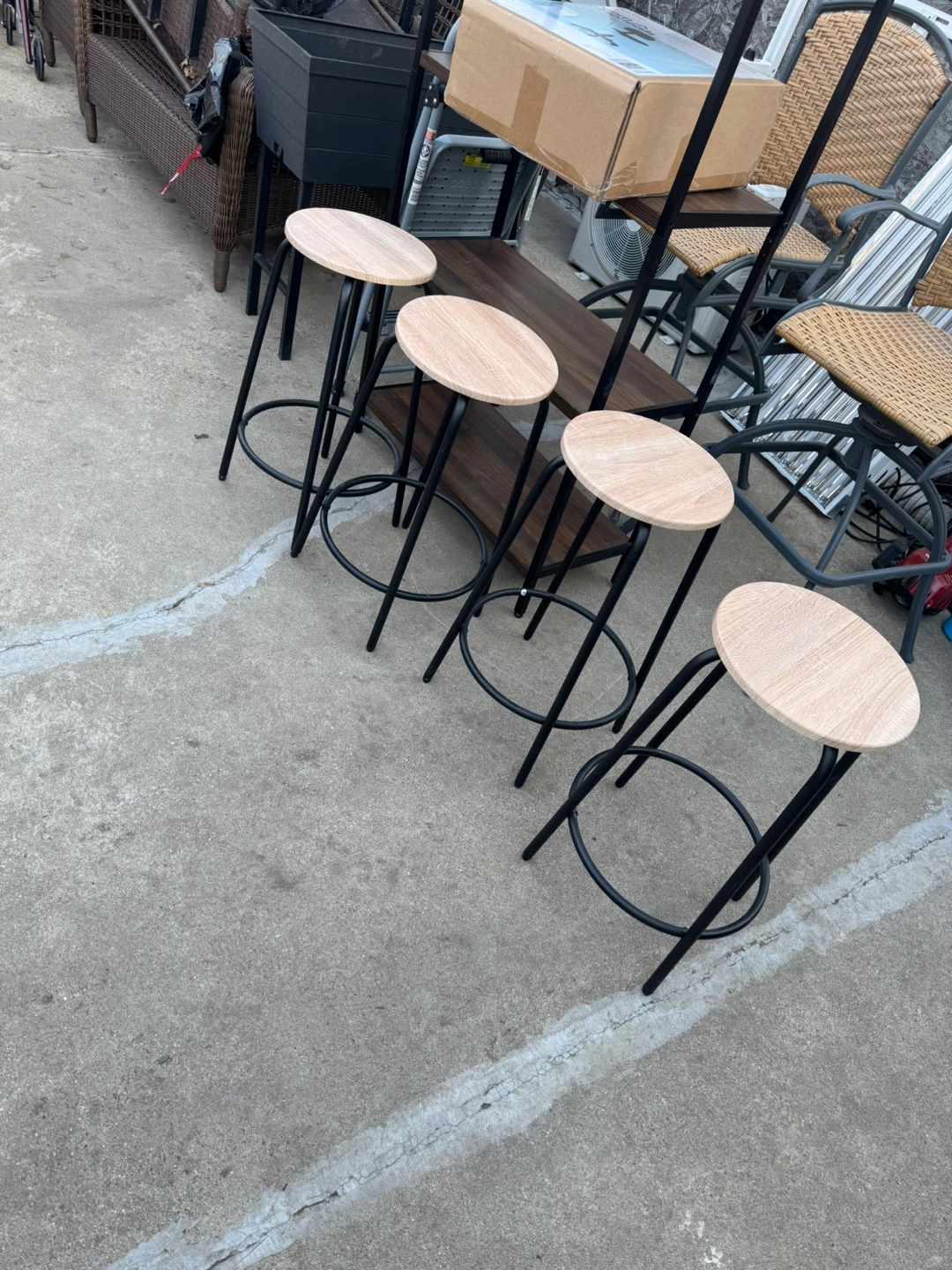 Room Essentials Wood Seat Counter Stool - Set of 4