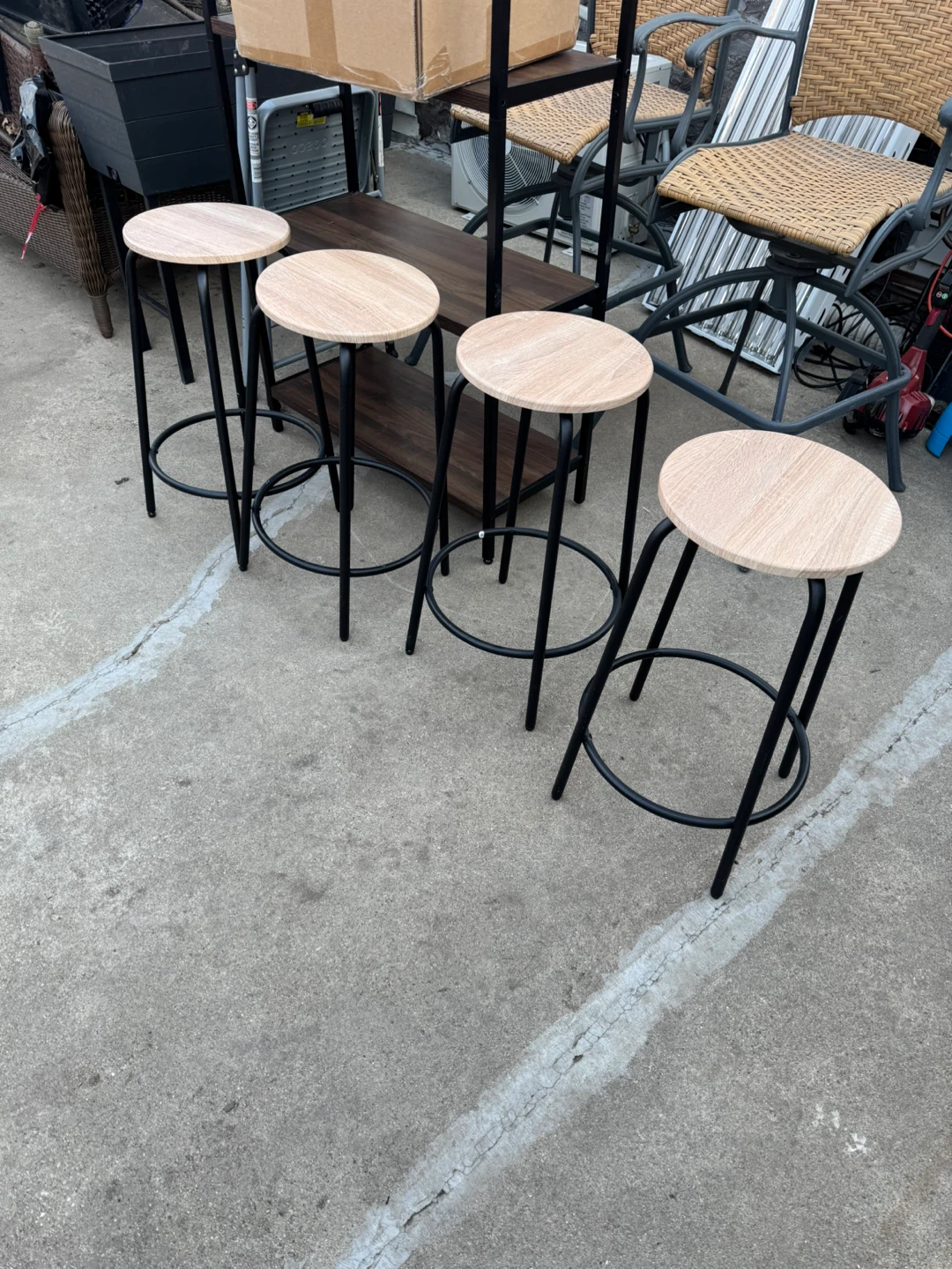 Room Essentials Wood Seat Counter Stool - Set of 4 - photo 2