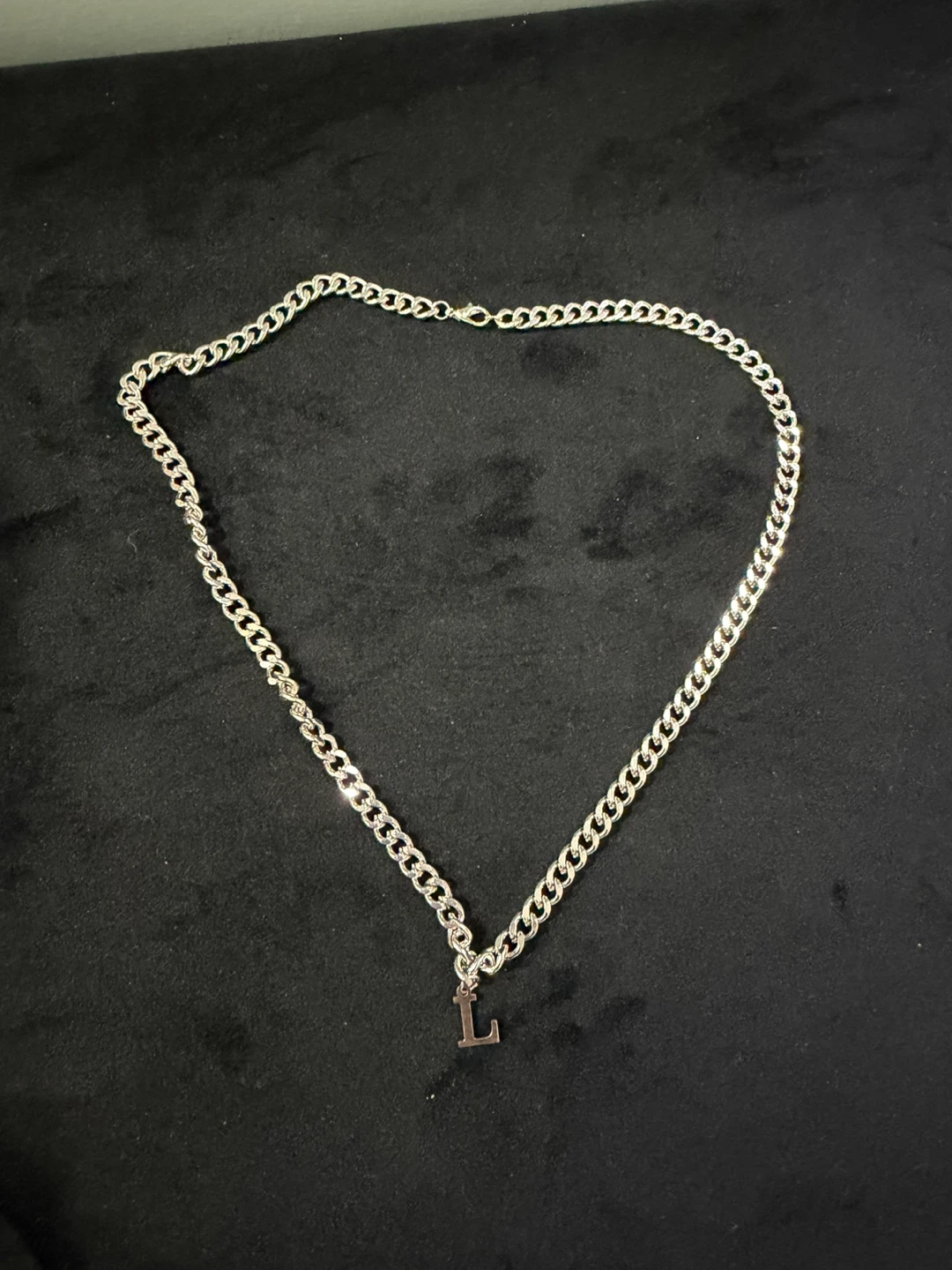 Necklace with Letter 'L' Pendant - photo 2