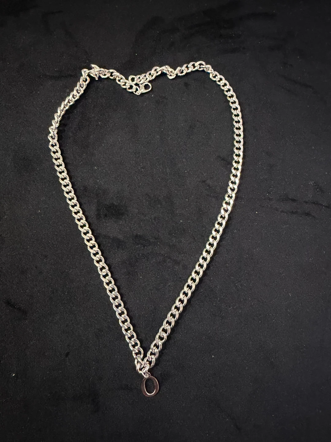 Stainless Steel Initial Necklace - Letter O - photo 2