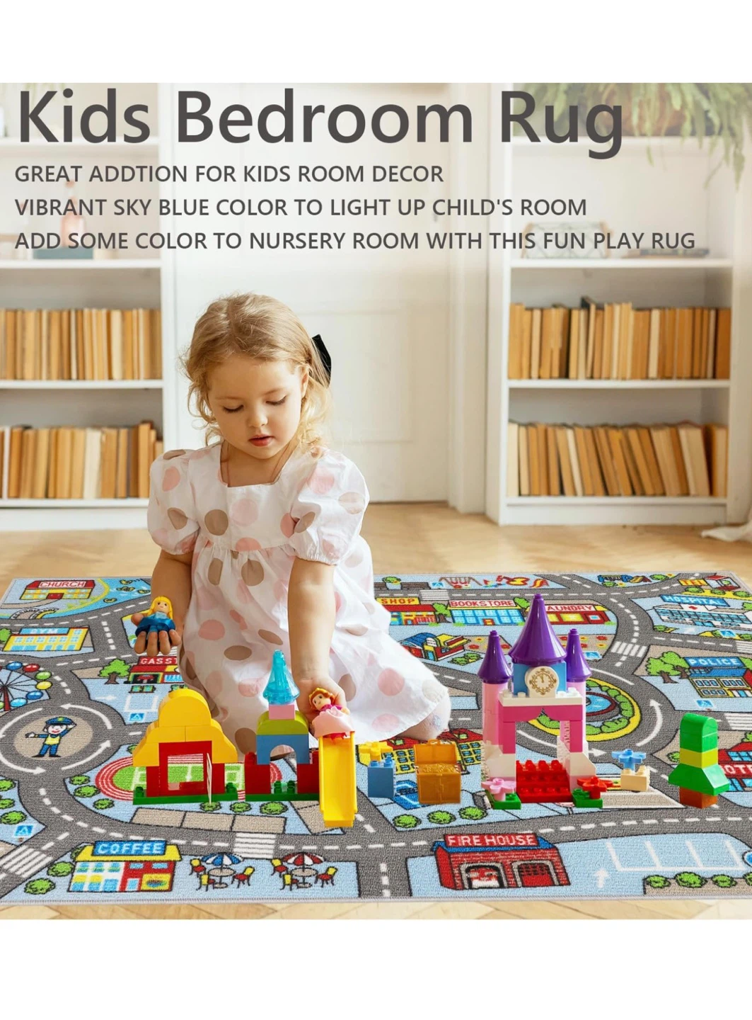Kids Playroom Rug - City Scene 3.3x5.2ft - photo 4