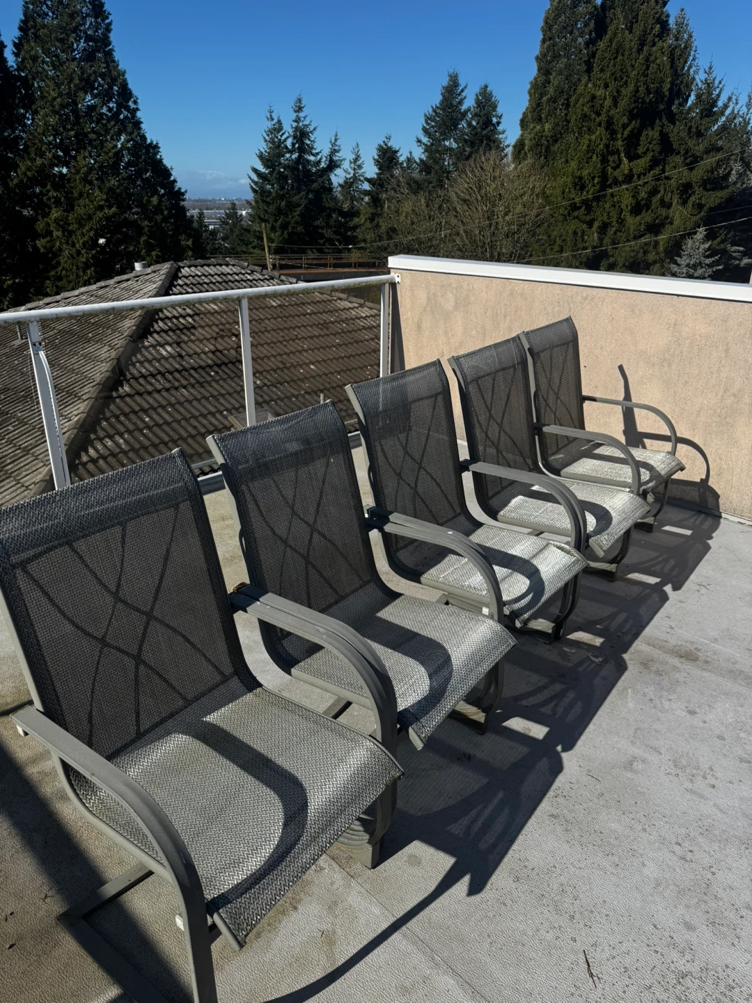 Set of 5 Outdoor Patio Chairs