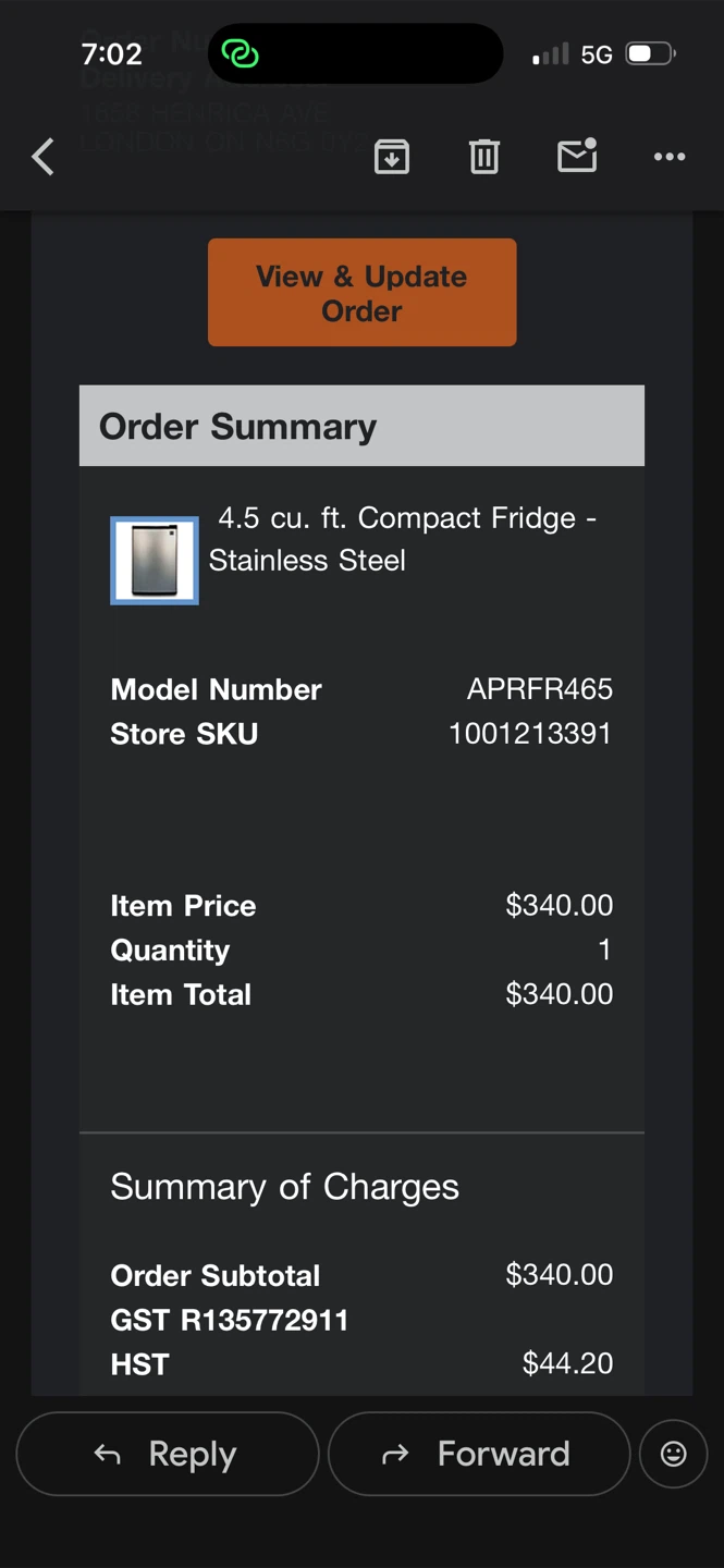 RCA 4.5 cu. ft. Compact Fridge - Stainless Steel - photo 4