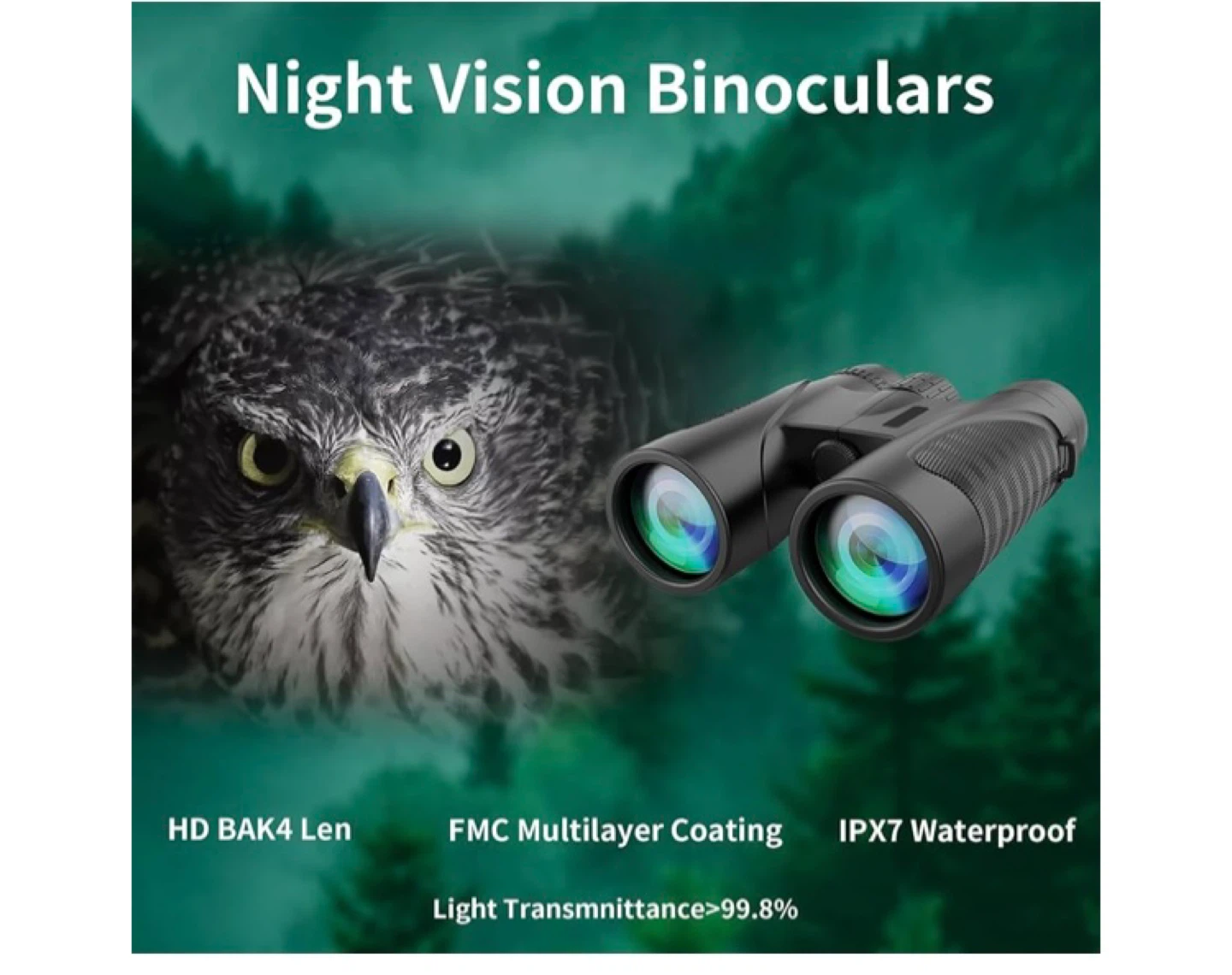 Retulgie 12x42 HD Night Vision Binoculars with Carrying Bag - photo 2