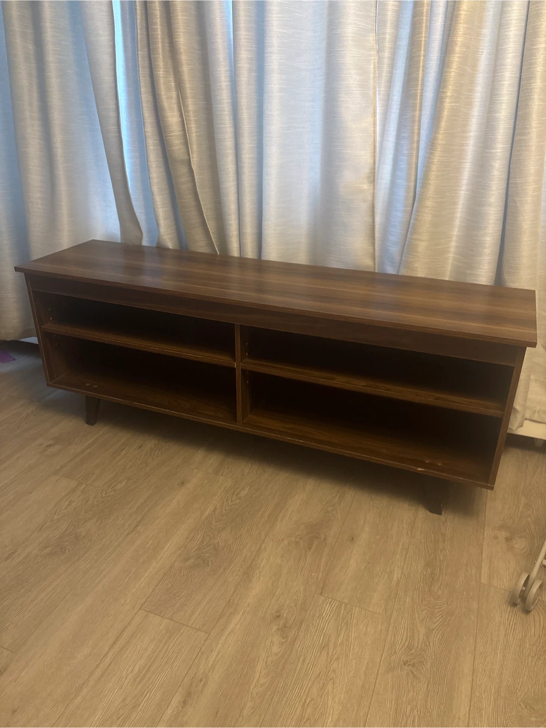 Wooden Media Console / TV Stand with Shelves
