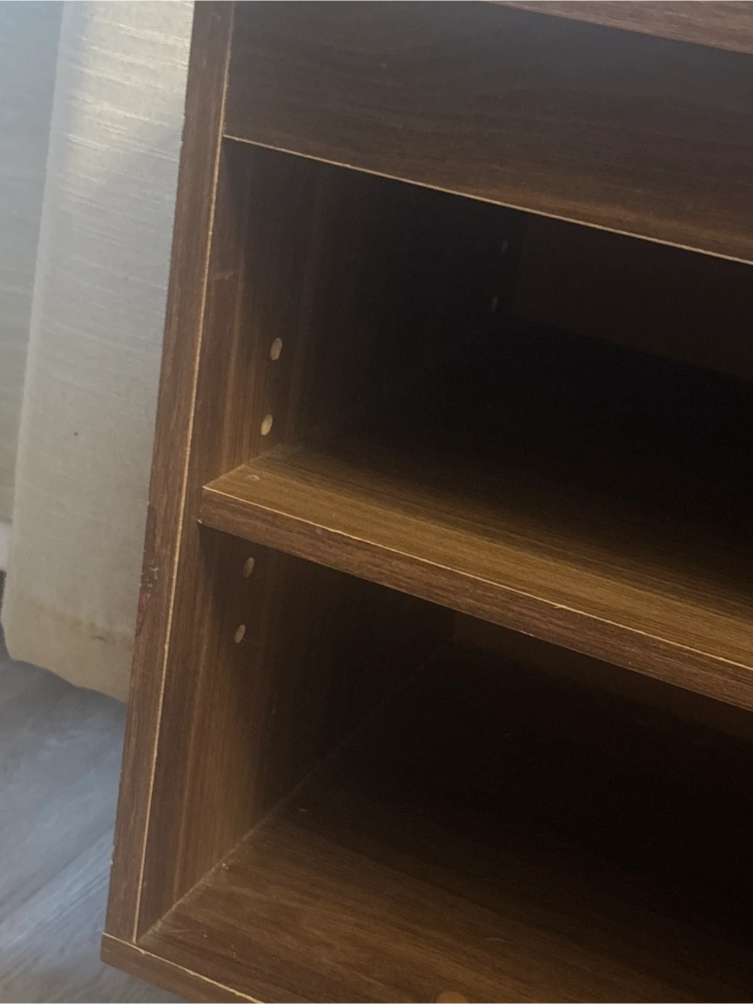 Wooden Media Console / TV Stand with Shelves - photo 4