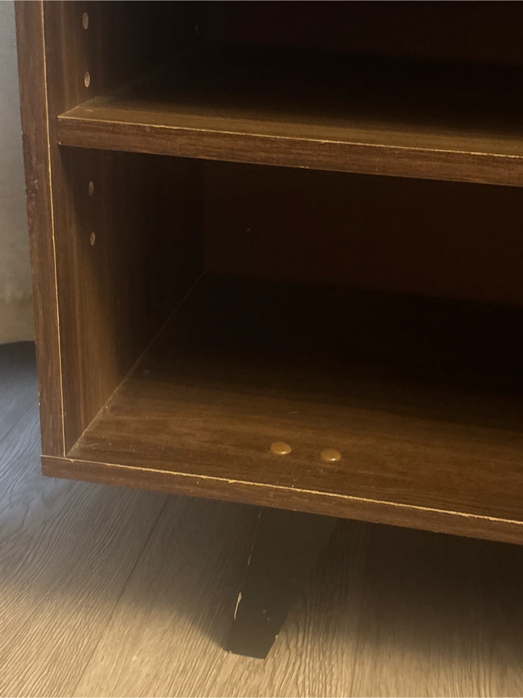 Wooden Media Console / TV Stand with Shelves - photo 3
