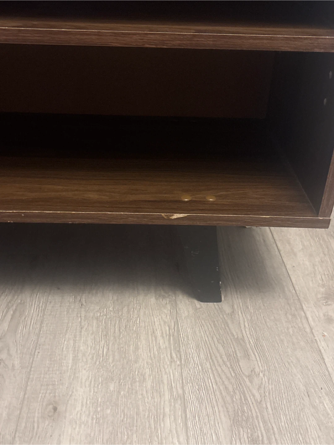 Wooden Media Console / TV Stand with Shelves - photo 5
