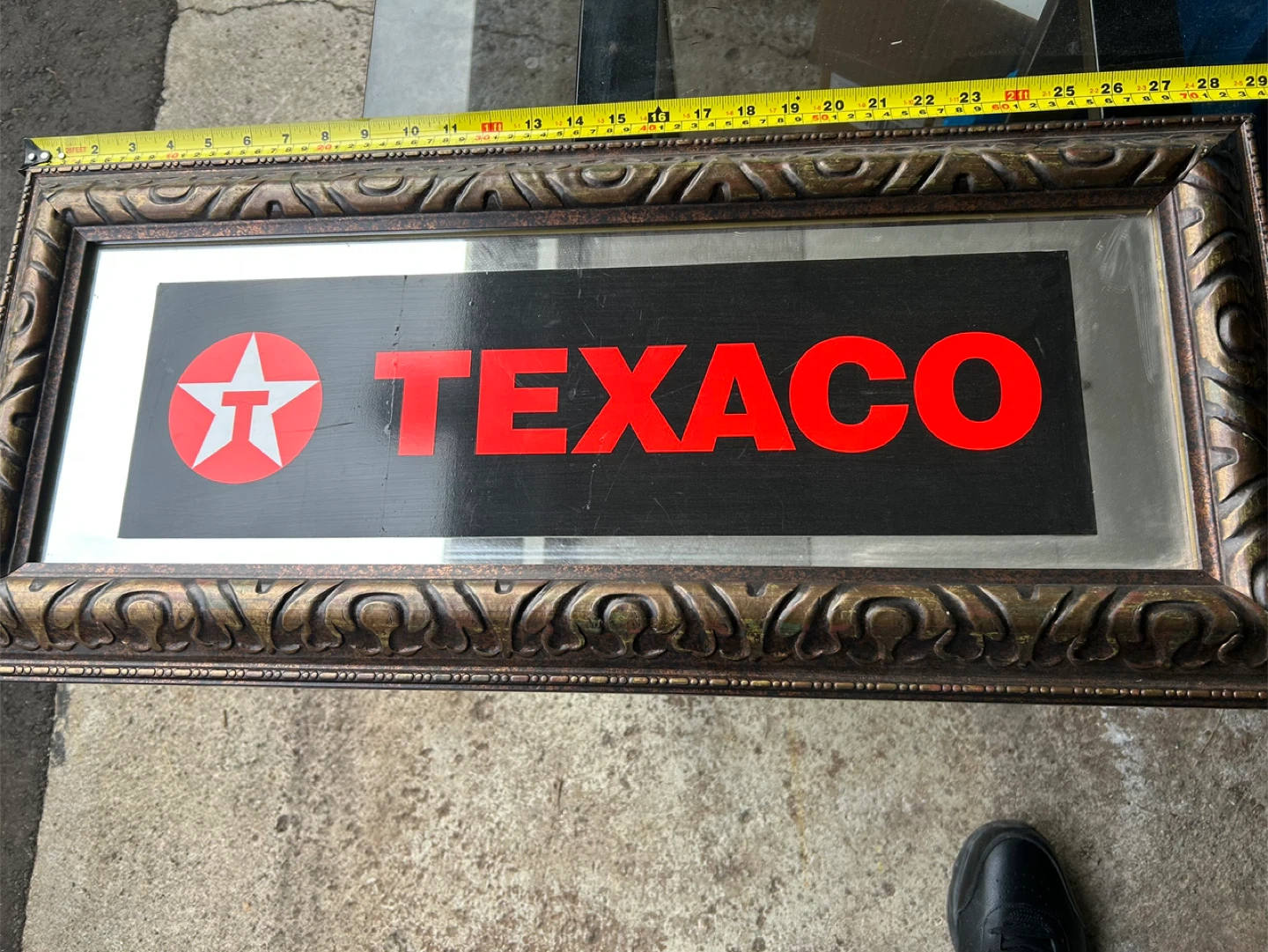 Framed Texaco Star Vintage Sign