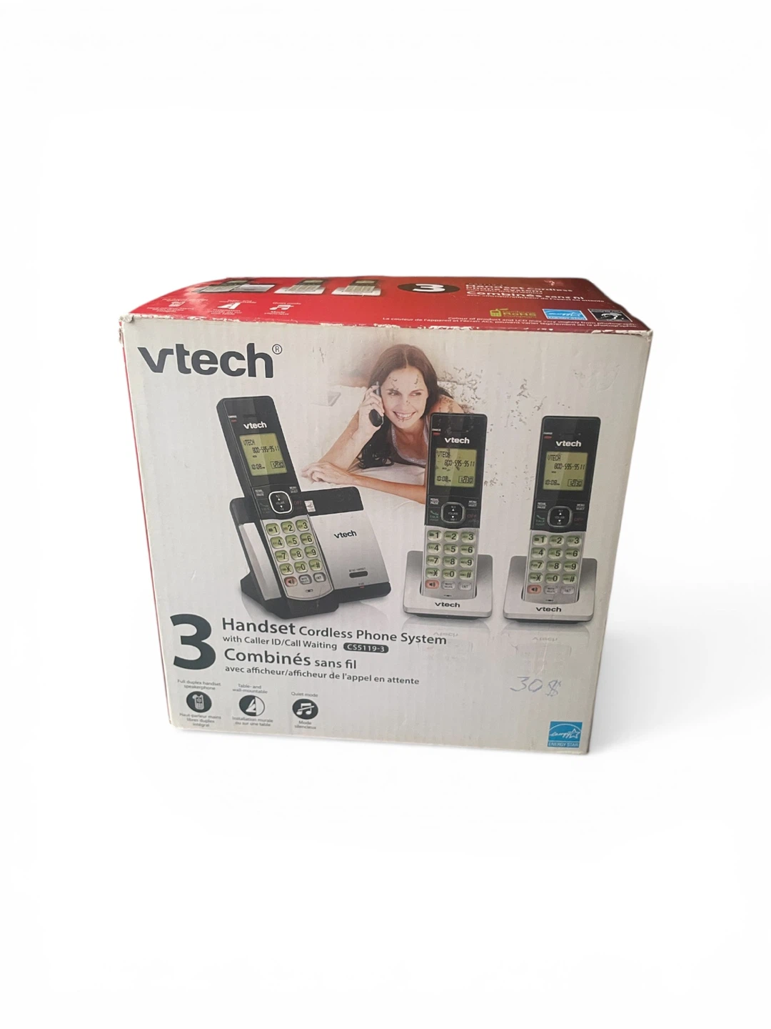 Système de téléphone sans fil VTech 3 combinés