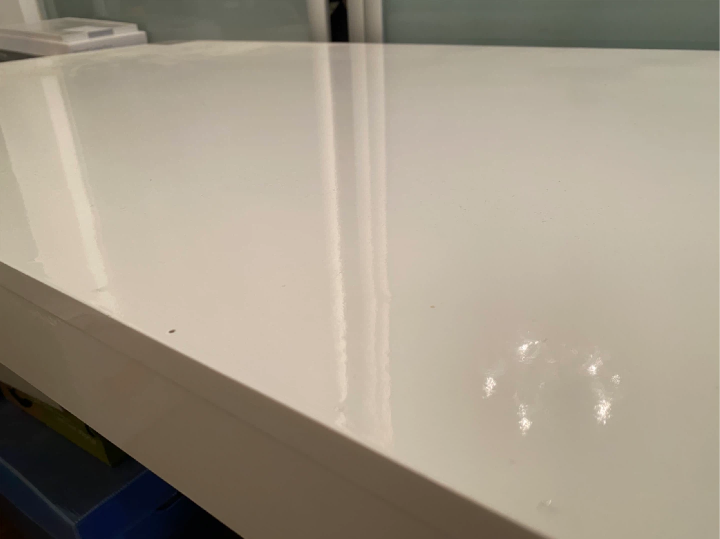 Modern white dinner table with silver legs - photo 4