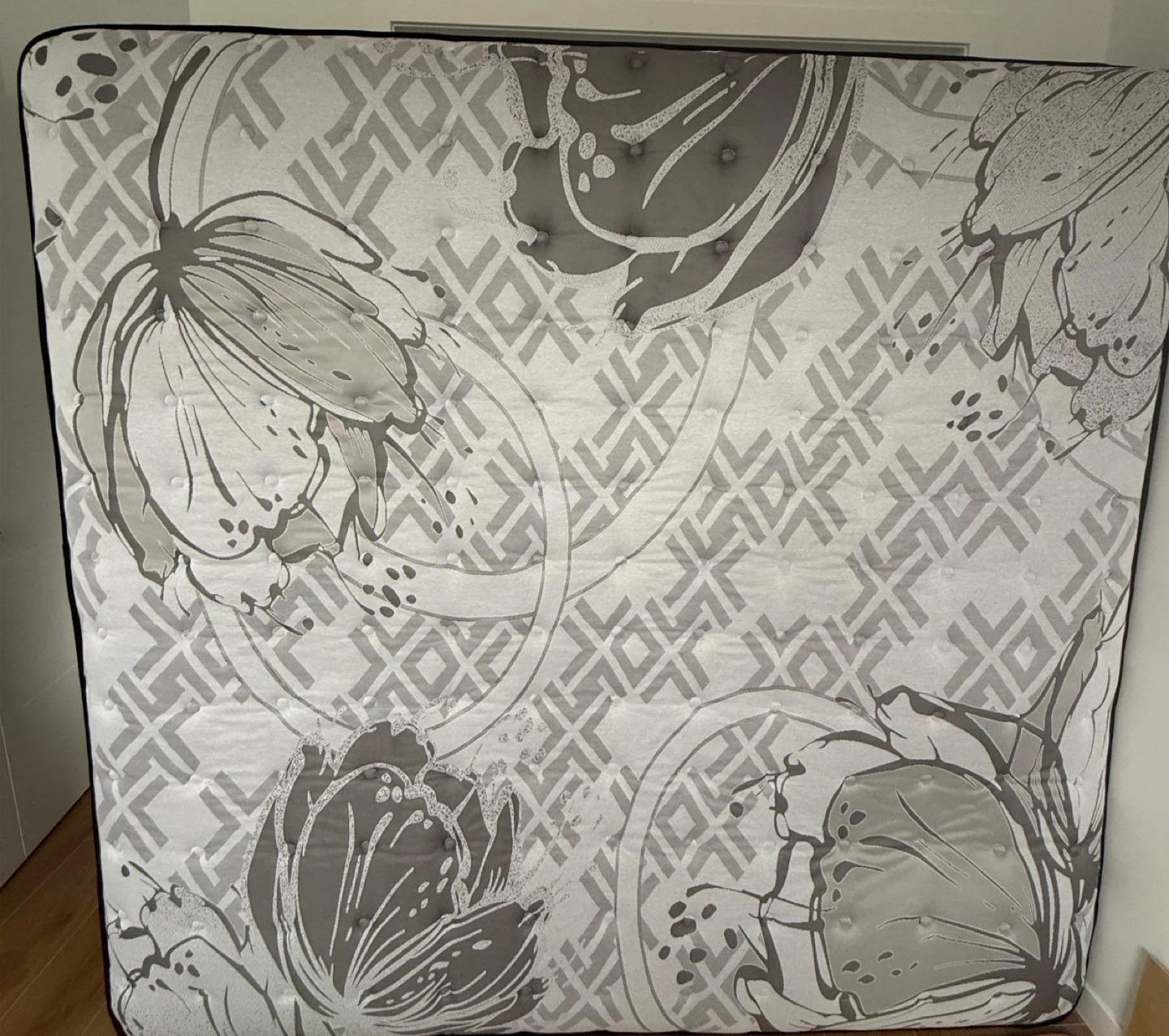 King size Mattress with floral pattern
