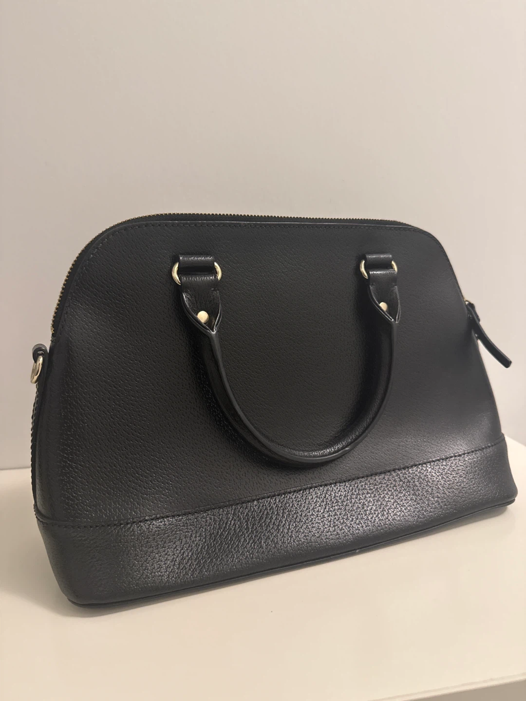 Kate Spade New York Black Leather Dome Satchel Handbag - photo 2