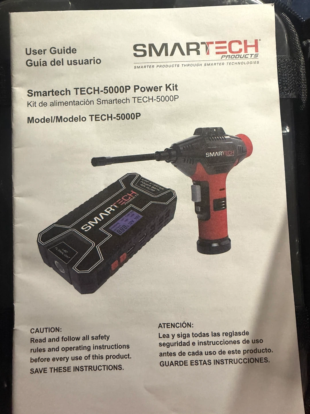 Smatech TECH-5000P Power Kit Jump Starter Air Pump - photo 3