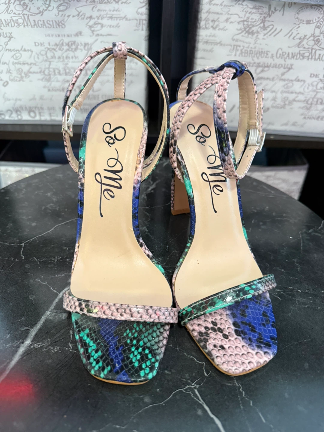 So Me Strappy Heeled Sandals - Snake Print size 6 - photo 2