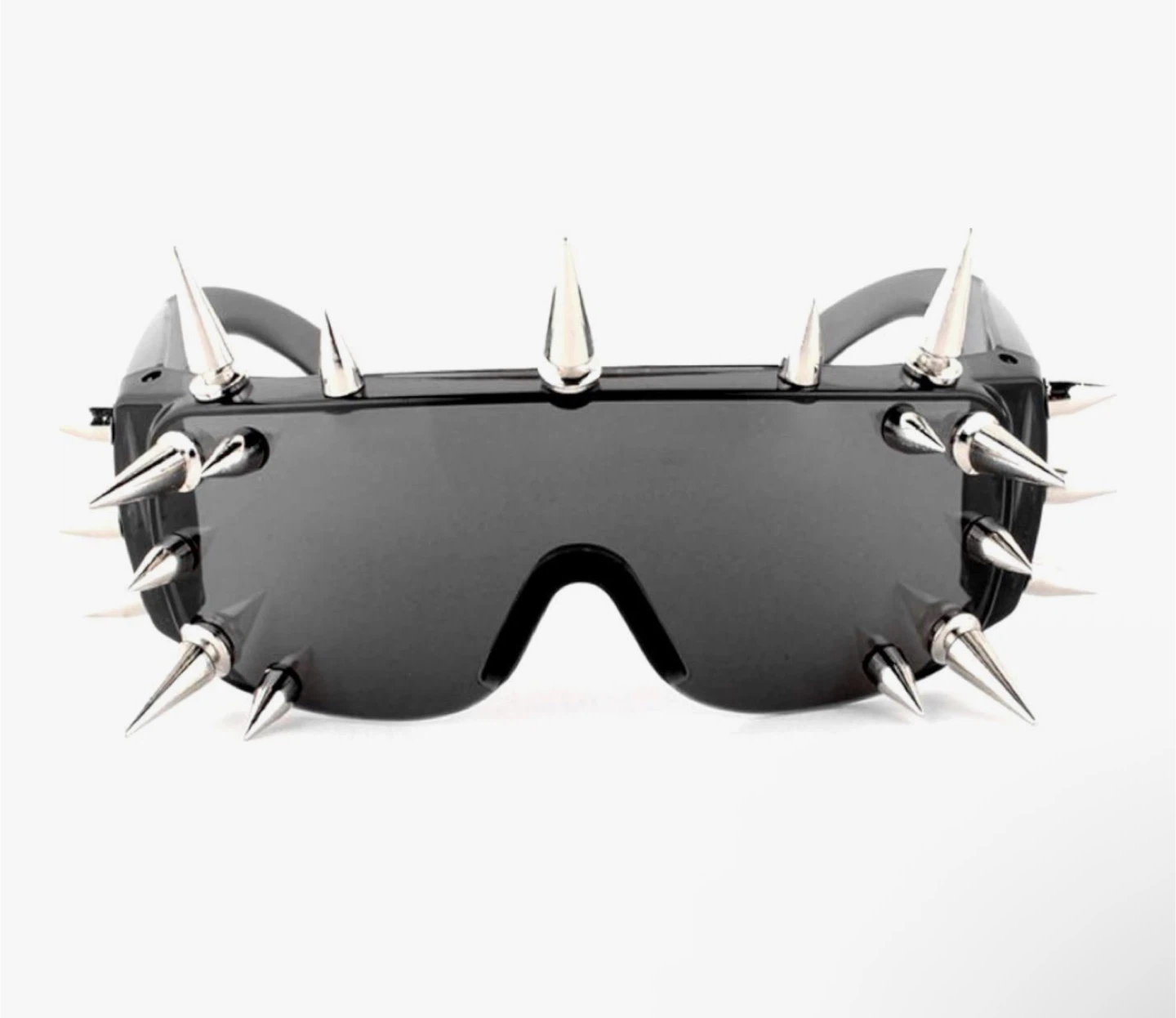 Punk Rocker Large Shield Spike Fashion Novelty Club Sunglasses