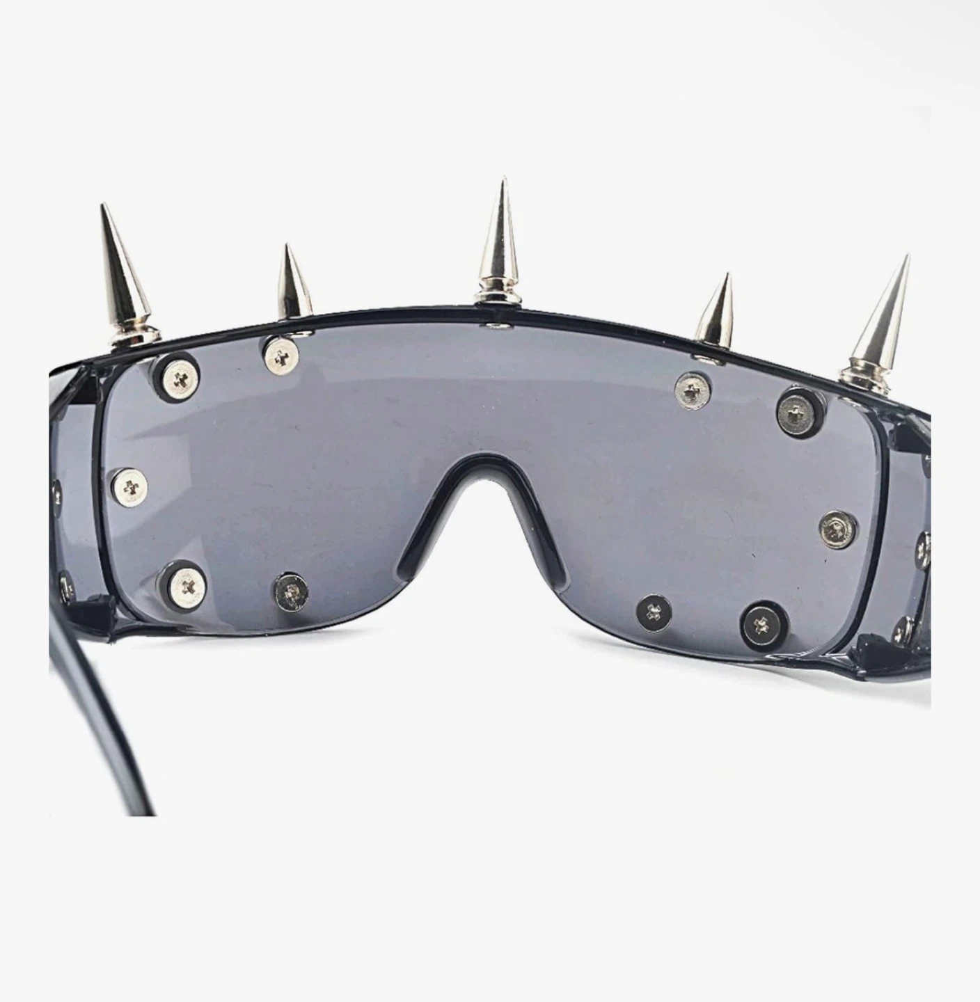 Punk Rocker Large Shield Spike Fashion Novelty Club Sunglasses - photo 4