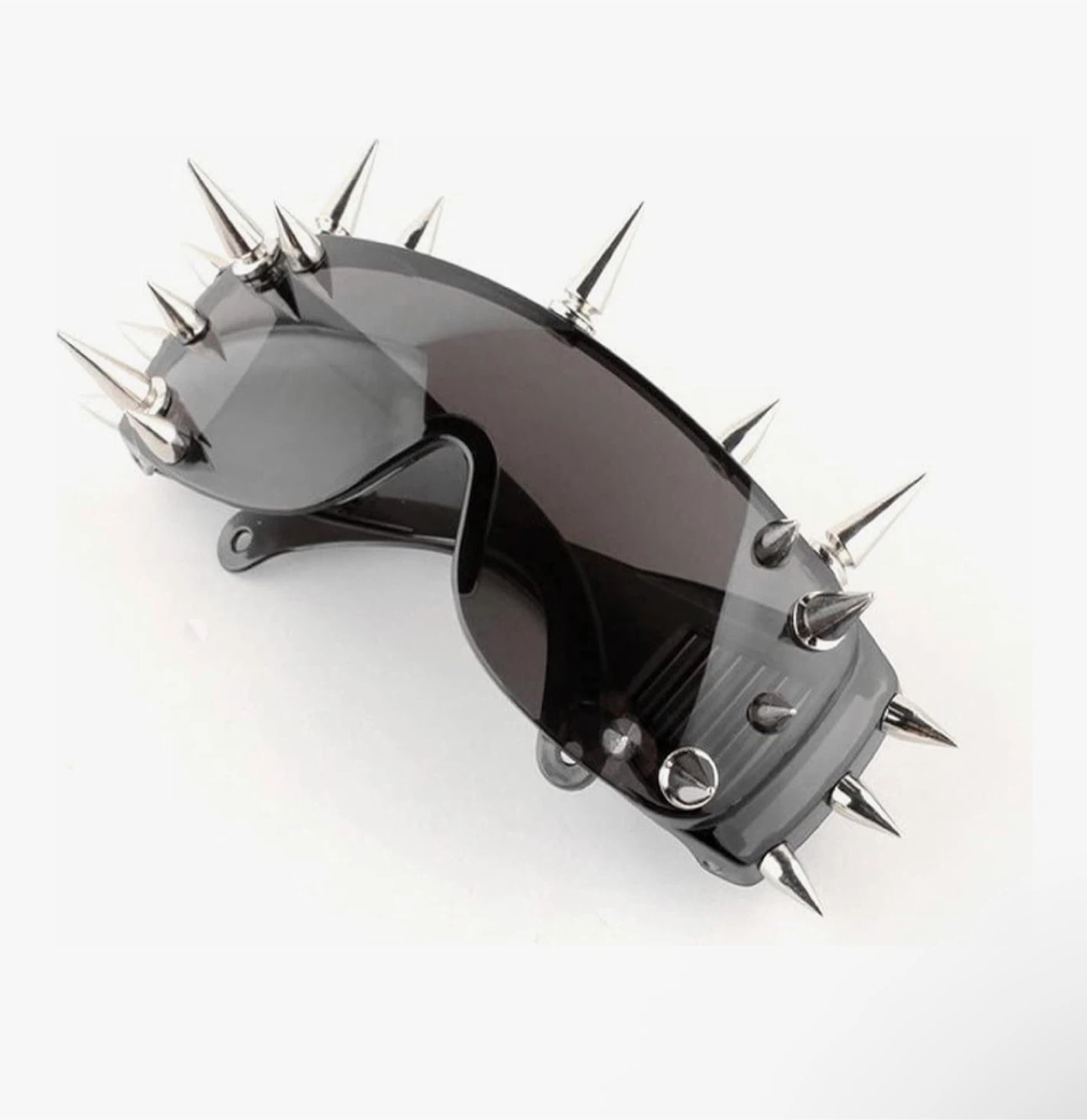 Punk Rocker Large Shield Spike Fashion Novelty Club Sunglasses - photo 3
