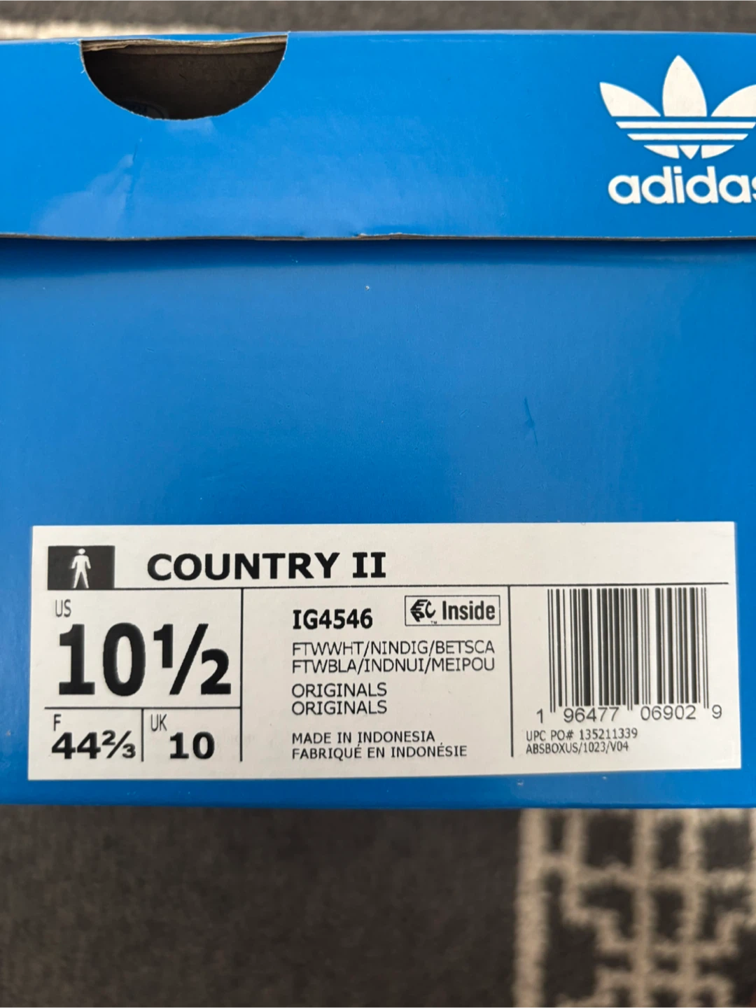 Adidas Country II Sneakers - White/Navy/Red - Size 10.5 - photo 3