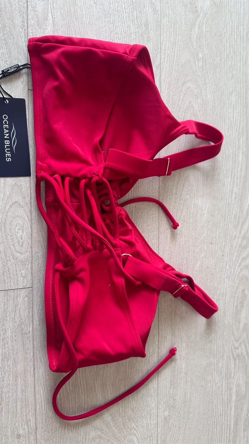 OCEANBLUES Red Bikini Top - Size M- L - New - photo 2