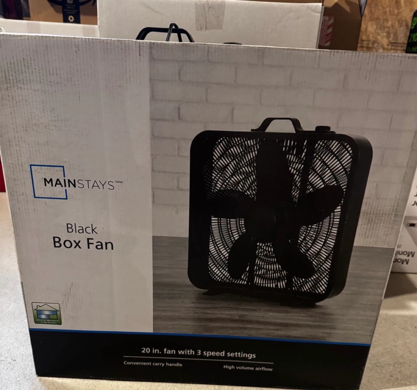 Mainstays Black Box Fan 20 in. - photo 2