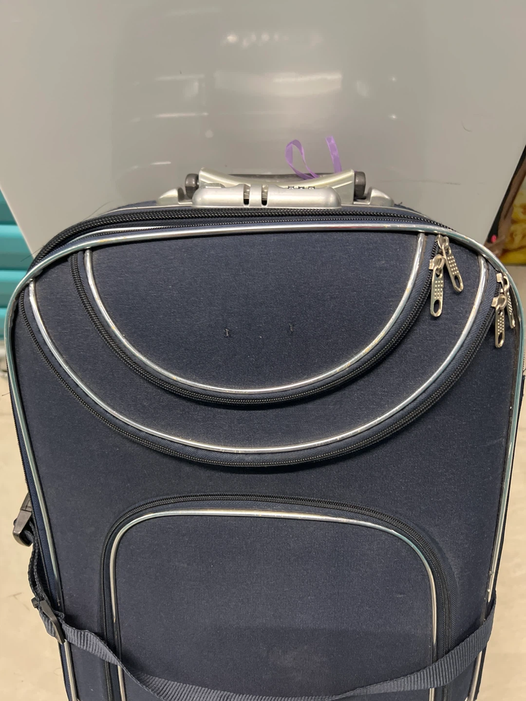 Navy Blue Soft-Sided Spinner Suitcase - photo 2