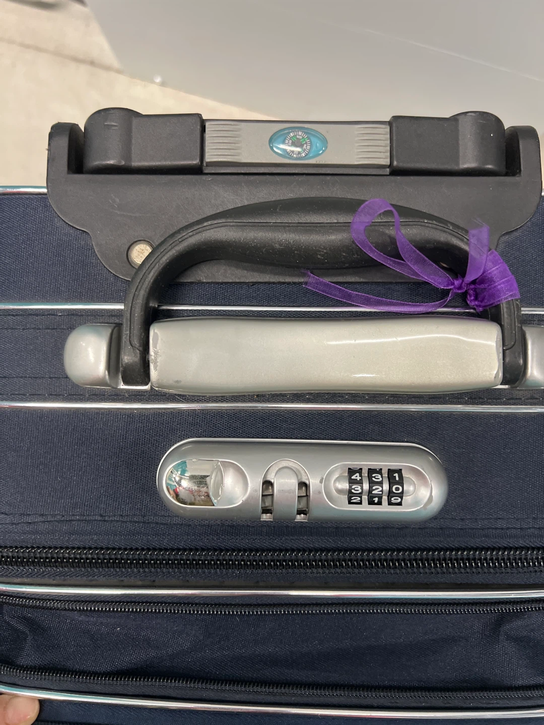 Navy Blue Soft-Sided Spinner Suitcase - photo 3