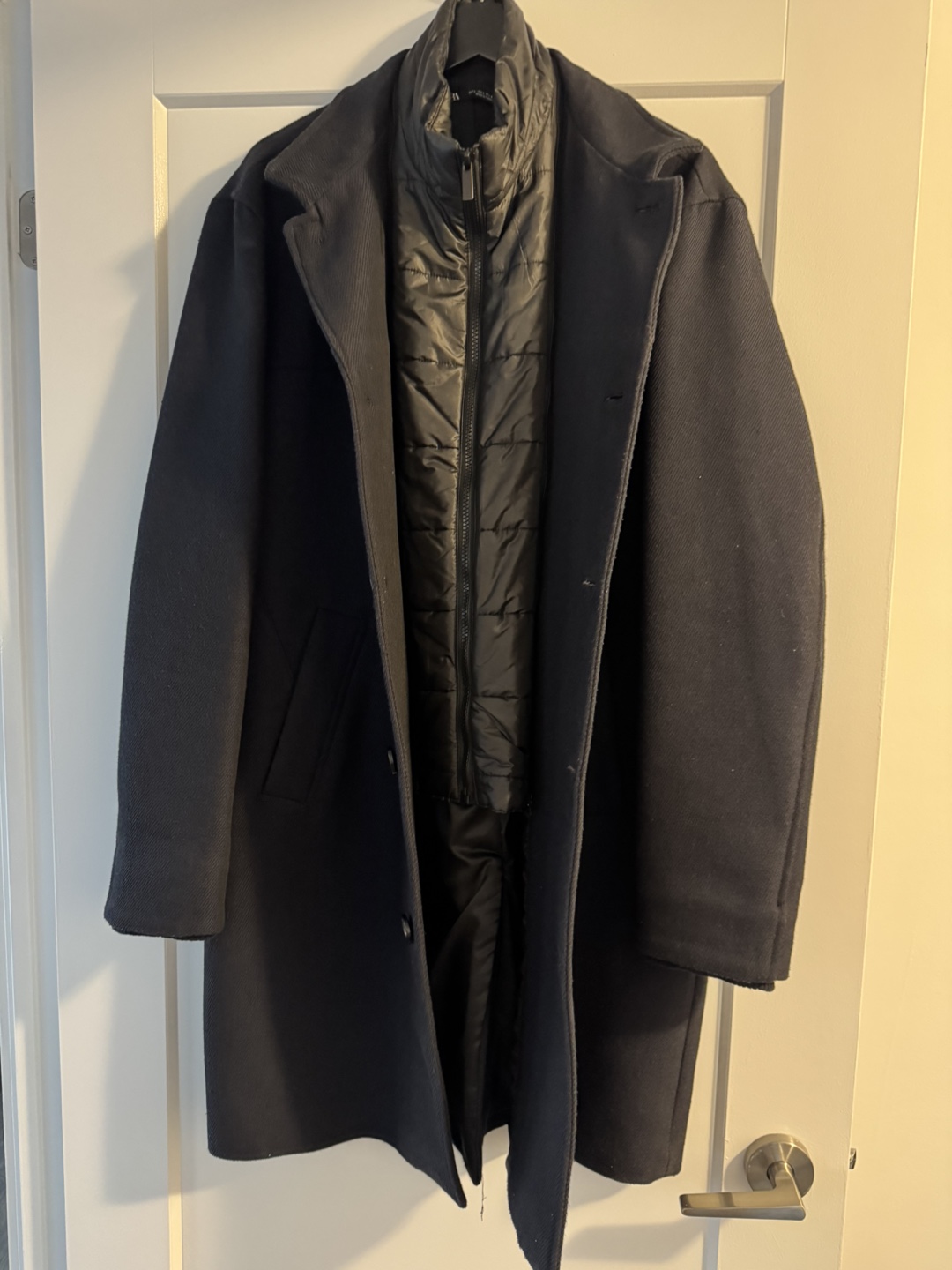Zara Men's Dark Navy blue Wool Blend Coat - photo 2