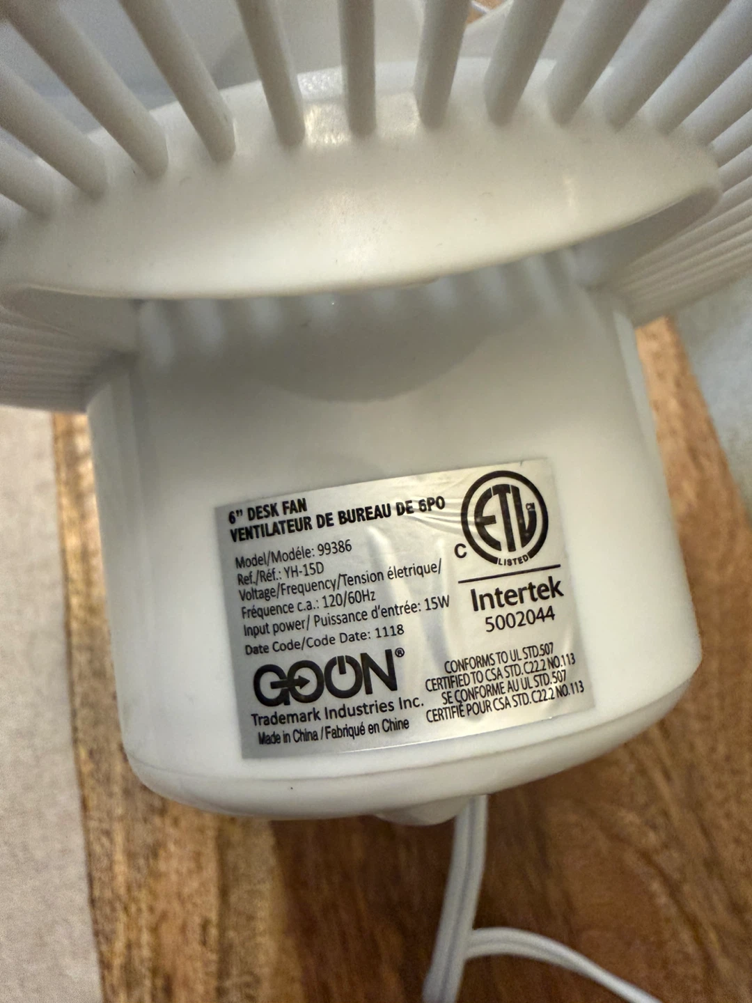 🥕GO ON 6-inch 2-Speed Desk Fan - photo 3