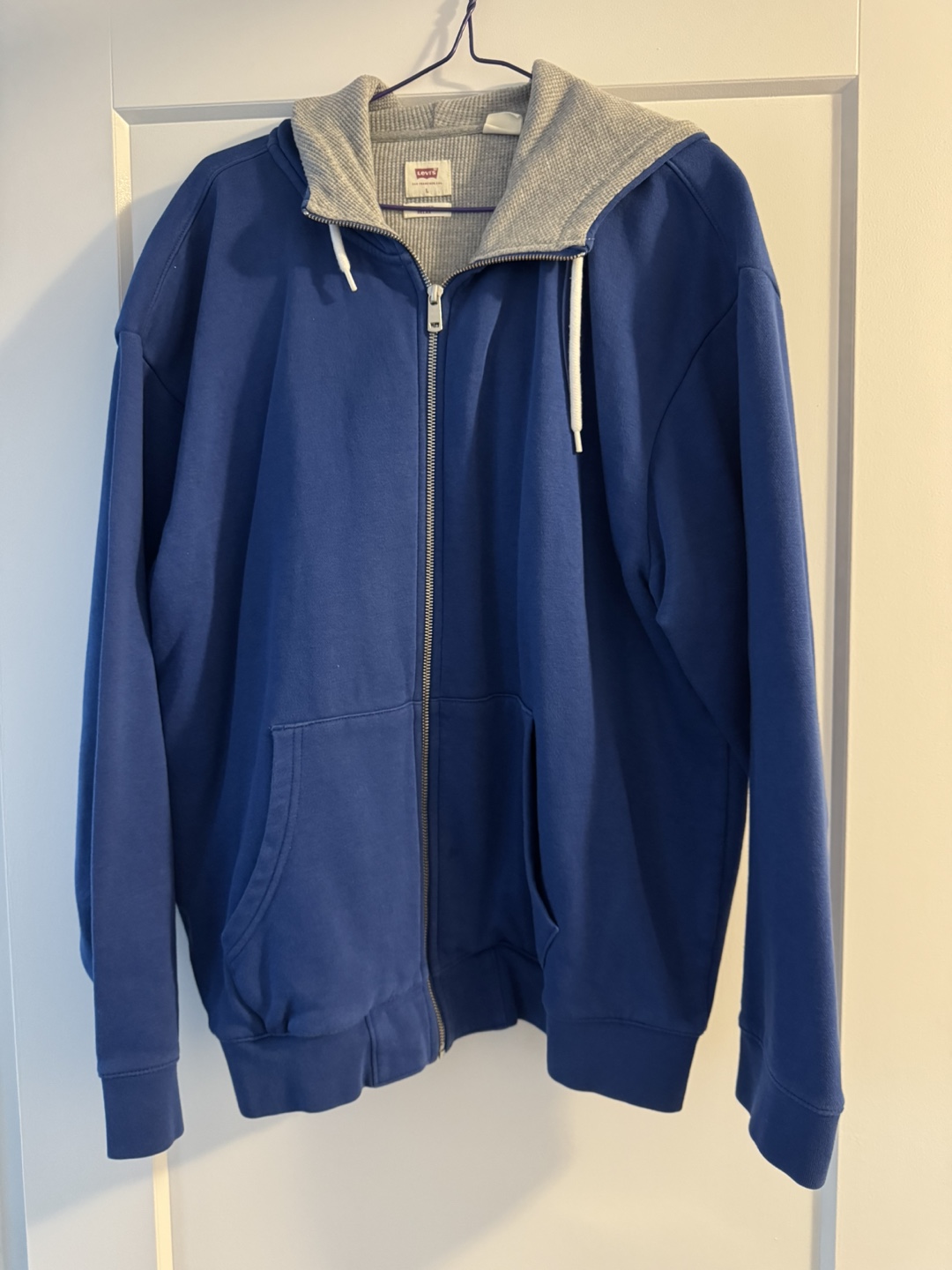 Levi's Blue Full Zip Hoodie - Size L