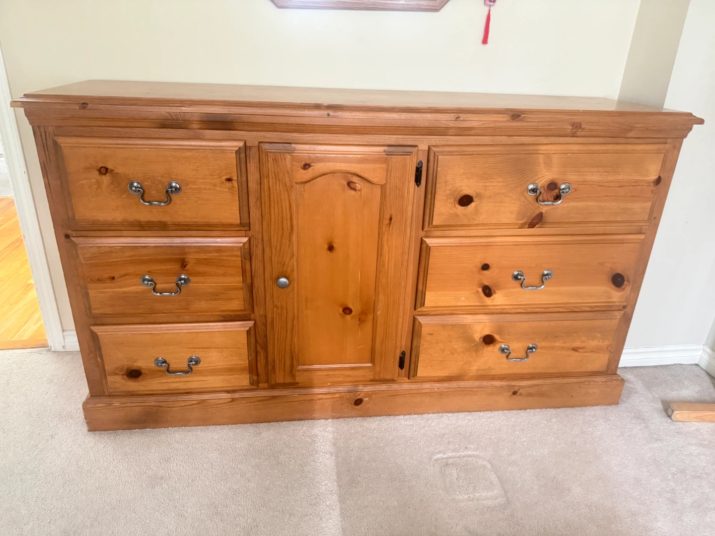 Pine Wood Dresser and Nightstand Set