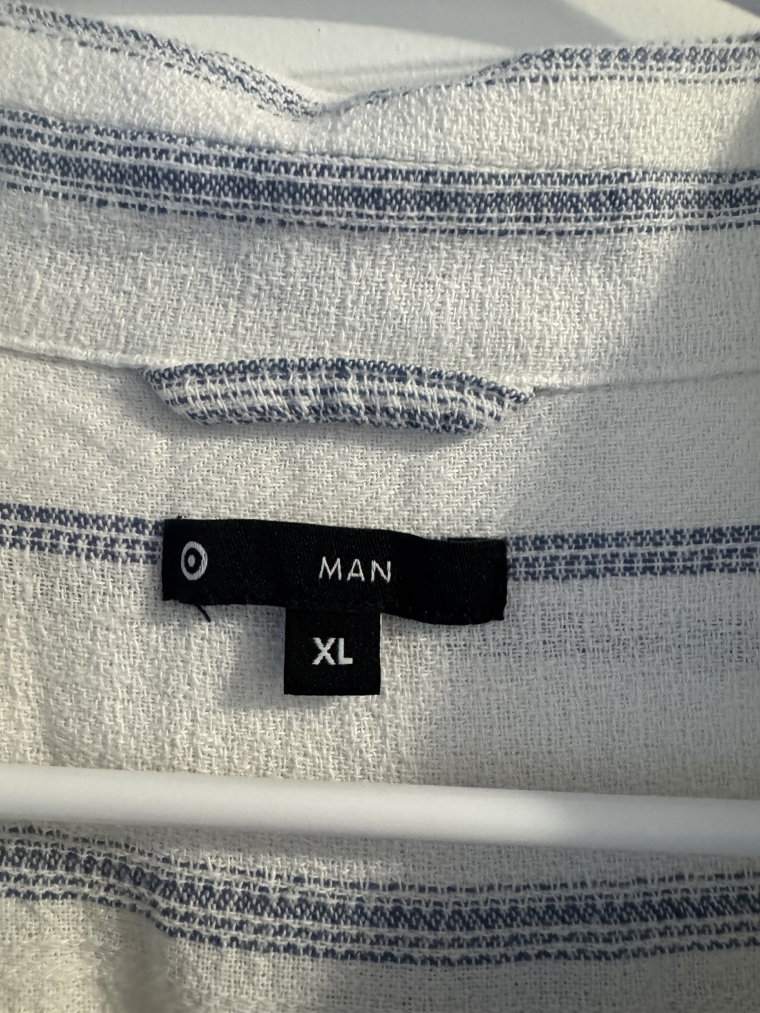 MAN Striped Short-Sleeve Button-Up Shirt XL - photo 3