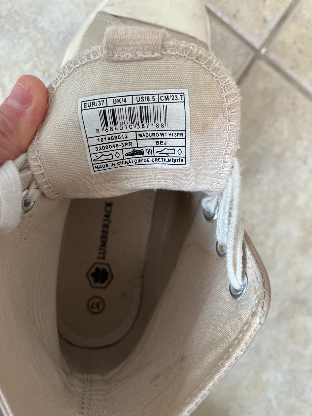 Lumberjack High Top Sneakers - Beige - EUR 37 - photo 4