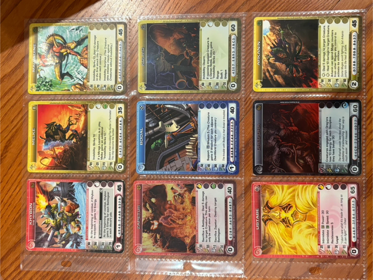 Assorted Chaotic Trading Cards