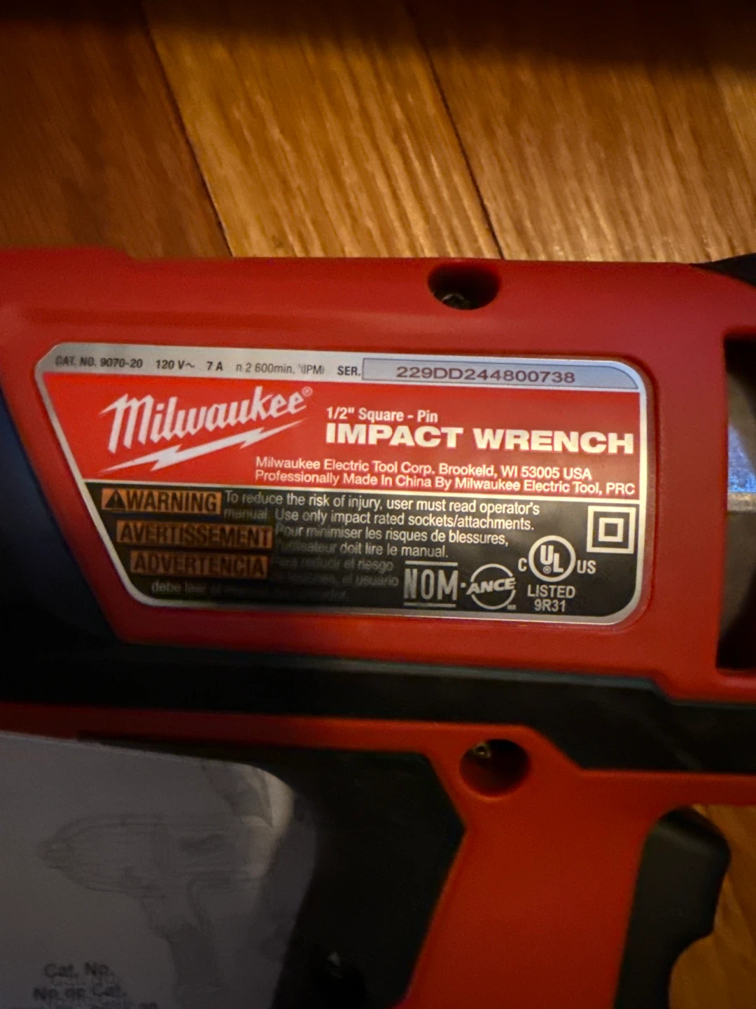 Milwaukee 1/2" Impact Wrench 9070-20 - photo 3