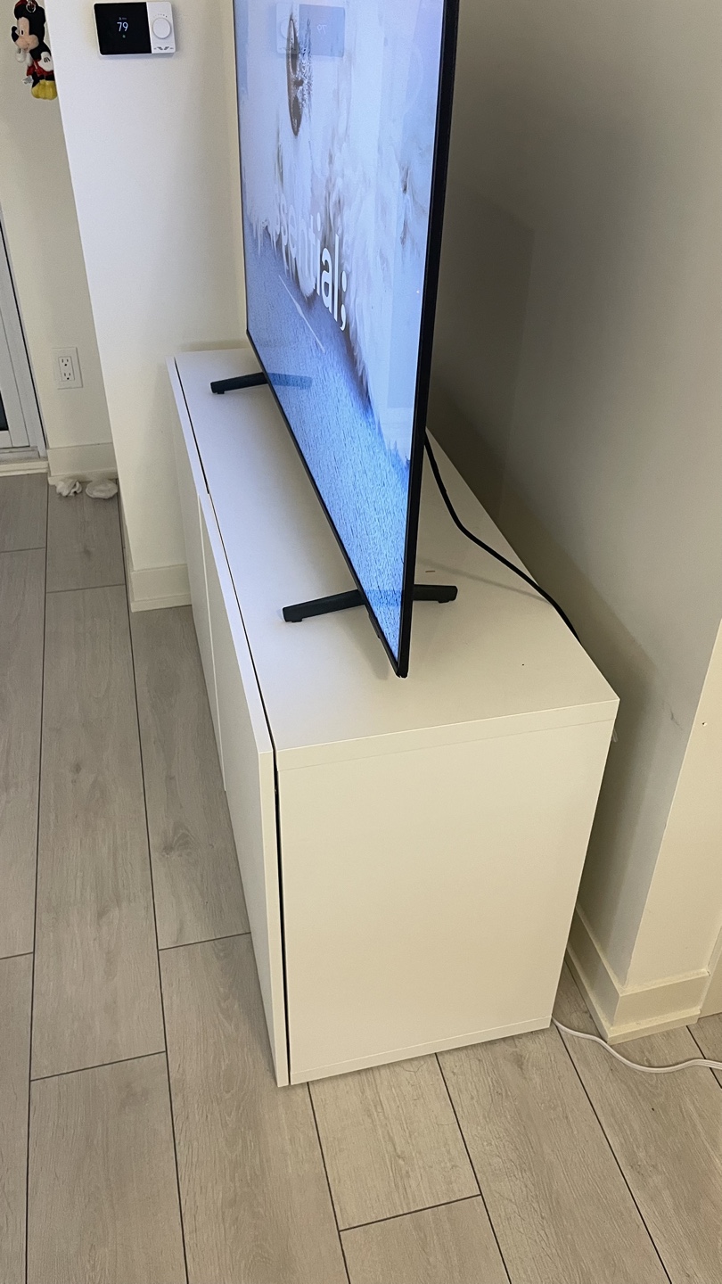 IKEA BESTA Shelf Unit with Doors - White - photo 3