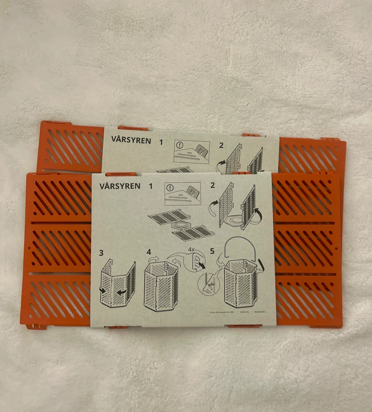 IKEA VÅRSYREN Orange Lantern for Tealight (Set of 2) - Brand New