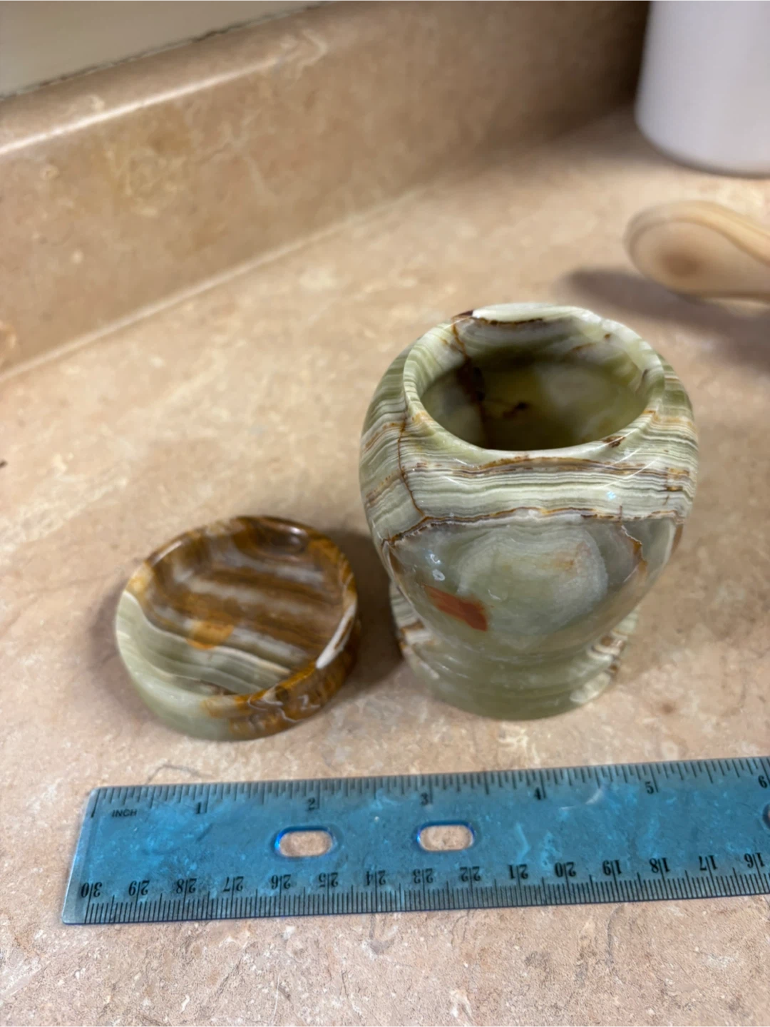 Marble Trinket Dish and Jar - photo 2