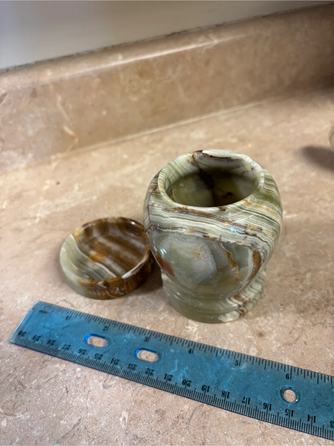 Marble Trinket Dish and Jar