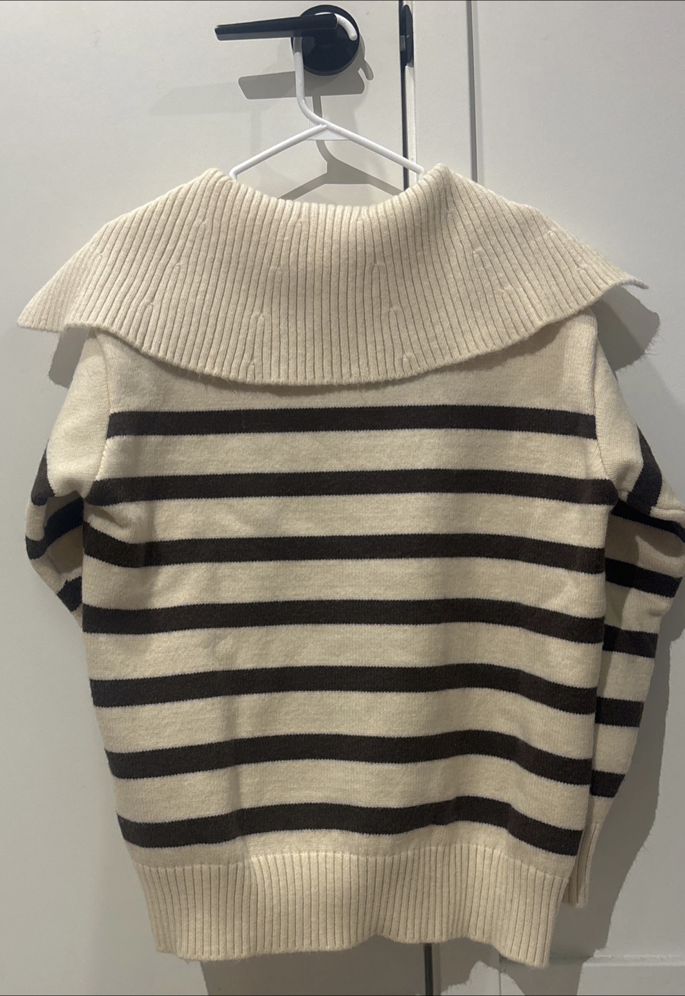 Striped Cream Sailor Collar Sweater - photo 2