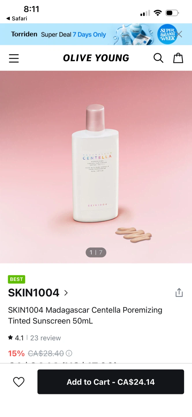 SKIN1004 Madagascar Centella Poremizing Tinted Sunscreen 50mL - photo 2