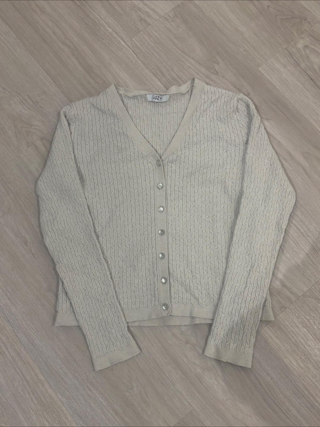 Suzy -Shier Cable Knit Cardigan