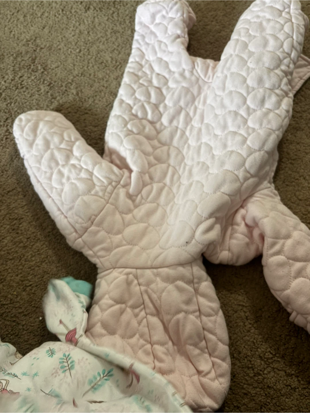 Pink Quilted Heart Baby Snowsuit with Hood - photo 4