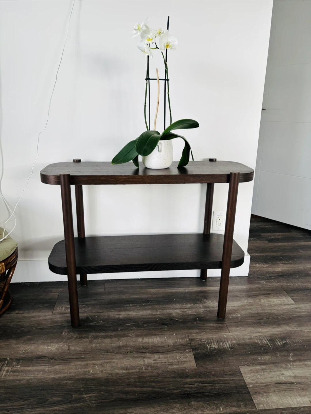 Dark Wood 2-Tier Console Table - photo 3