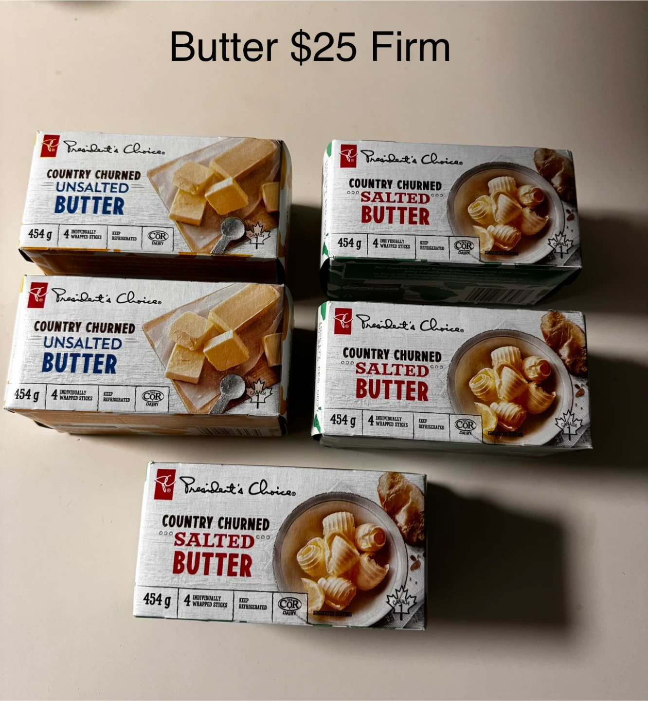 President's Choice Country Churned Butter (Unsalted & Salted)